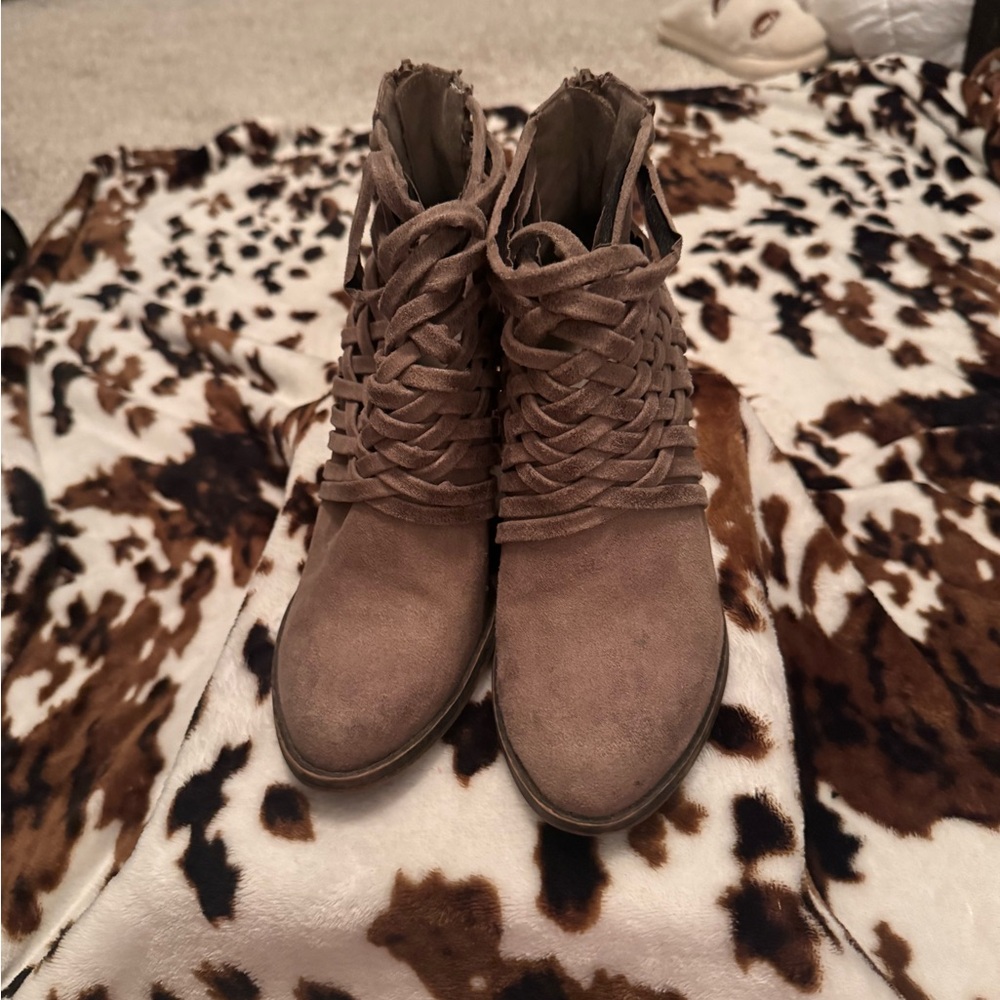 Fergalicious Brown Lace-Up Ankle Boots